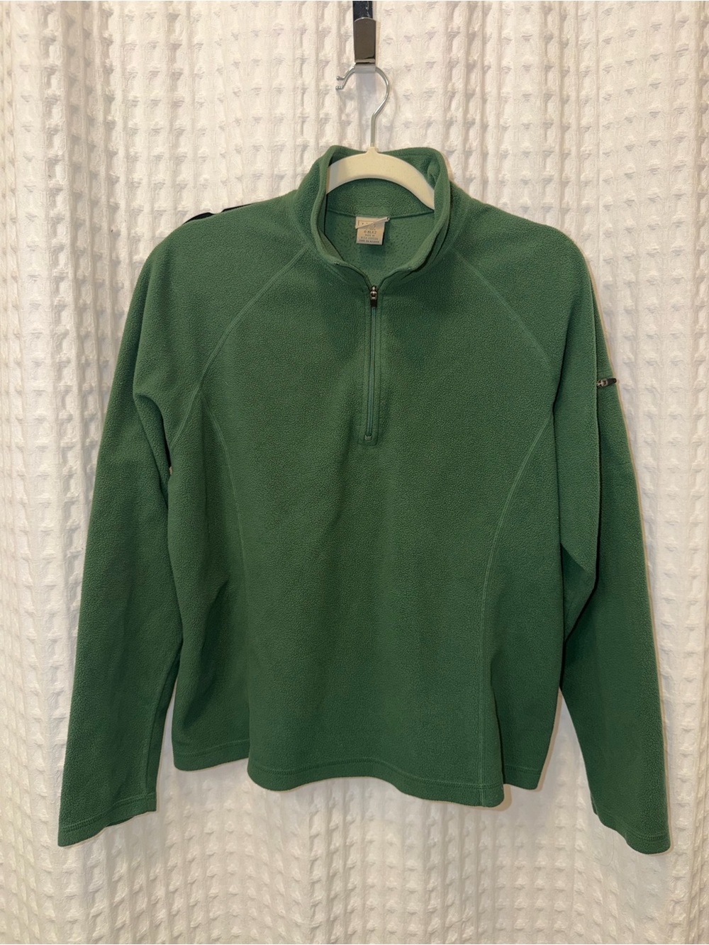 L.L. Bean Women's Forest Green Quarter-Zip Fleece Pullover